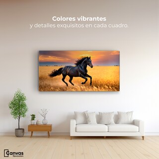 Foto 2 | Foto 2 | Cuadro Decorativo Canvas Caballo Trigo Oro 120x60