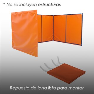 Foto 3 | Foto 3 | Repuesto de Paredes Laterales para Toldo 2x2 m Ilios Innova, Lona Tela Oxford 600D Impermeable