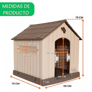Foto 2 | Foto 2 | Casa para Perro Mediano/Chico Mascoamigo Café con Puerta Metálica