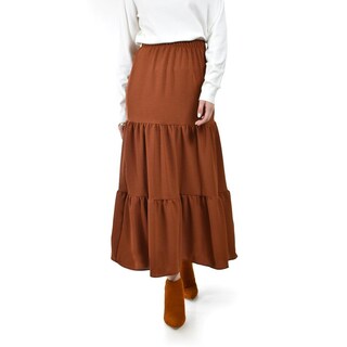 Foto 4 | Foto 4 | Falda Larga Con Vuelo Roman Fashion /juvenil 7061 (chedron) Cafe