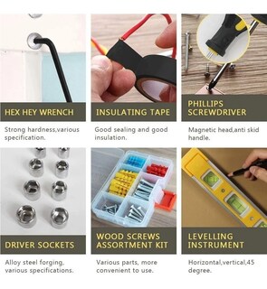 Foto 3 | Foto 3 | Juego De Herramientas Belug Mecánicas Domésticas Reparación 108 Pzas Negro Con Amarillo