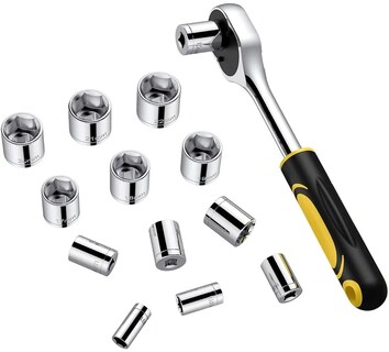 Foto 4 | Foto 4 | Juego De Herramientas Belug Mecánicas Domésticas Reparación 108 Pzas Negro Con Amarillo