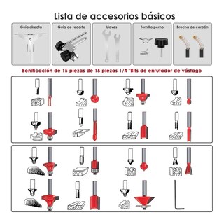 Foto 4 | Foto 4 | Router Belug Madera Recortadora Herramienta De Fresadora Eléctrica Gris Con Negro