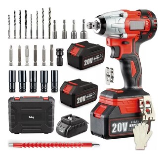 Foto 1 | Foto 1 | Llave De Impacto Belug Inalámbrico De 20v 3ah Pro 3799 Negro Con Rojo