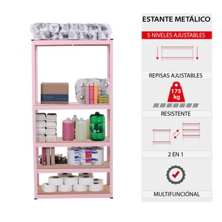 Foto 2 | Foto 2 | Guardex Estante Rosa Multiusos Organizador 5 Pisos