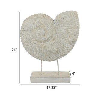 Foto 5 | Foto 5 | Escultura Benzara Con Forma De Concha Marina Resina Sintética 53 Cm - Venta Internacional.