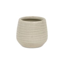 Maceta Pequeña De Cerámica Curva Fairloam De Planter Cheung Color Blanco - Venta Internacional.