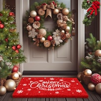 Felpudo Navideño Rug Luxurux Premium De Fibra De Coco 43 X 76 Cm - Venta Internacional.