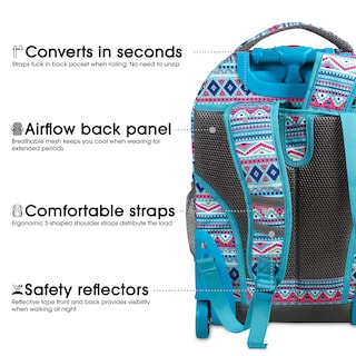 Foto 6 | Foto 6 | Mochila Con Ruedas J World New York Sunrise Mint Tribal - Venta Internacional.