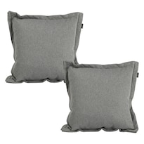 Set De 2 Cojines Decorativo Dicasa Orly Kappa Color Gris Mate Cuadrado