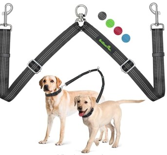 Foto 1 | Foto 1 | Correa Doble Para Perros Brilliant Paw Splitter Ajustable Color Negro - Venta Internacional.