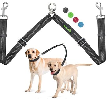 Foto 2 | Foto 2 | Correa Doble Para Perros Brilliant Paw Splitter Ajustable Color Negro - Venta Internacional.