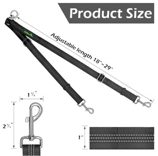 Foto 5 | Foto 5 | Correa Doble Para Perros Brilliant Paw Splitter Ajustable Color Negro - Venta Internacional.