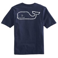 Camiseta Vineyard Vines De Manga Corta Para Niño Vintage Color Azul Ballena - Venta Internacional.