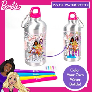 Foto 2 | Foto 2 | Botella De Agua Barbie Colorea Tu Propia Botella Con Marcadores Y Piedras Preciosas - Venta Internacional.