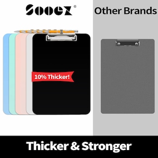 Foto 2 | Foto 2 | Portapapeles Sooez De Plástico Con Soporte Para Bolígrafos A4 De 22 X 28 Cm Color Negro - Venta Internacional.