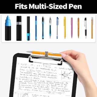 Foto 3 | Foto 3 | Portapapeles Sooez De Plástico Con Soporte Para Bolígrafos A4 De 22 X 28 Cm Color Negro - Venta Internacional.