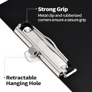 Foto 5 | Foto 5 | Portapapeles Sooez De Plástico Con Soporte Para Bolígrafos A4 De 22 X 28 Cm Color Negro - Venta Internacional.