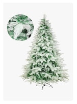 Arbol Navidad Nevado Calidad Premium 1.6m Pino Navideño Acabado Escarchado De Nieve Y Copos