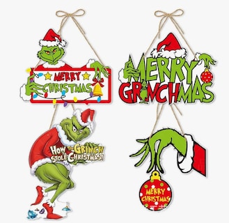 Foto 1 | Foto 1 | Adornos Árbol Navidad Xtellar Grinch 4 Piezas