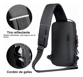 Foto 2 | Foto 2 | Mochila Cruzada Antirrobo Impermeable Mariconera De Viaje Para Hombre Pechera Hombre