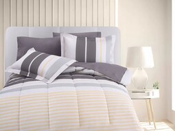 Set Edredon Con Fundas Decorativas Dalfiori Hansa King Size