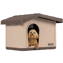 Casa Para Perro Mediana Poli Pets Galway Ideal Para Razas Medianas Color Café