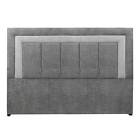 Cabecera Dicasa Bora Plata/gris King Size