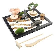 ''meditación En El Jardín Zen Japonés Jardín De Arena - Negro ''