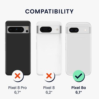 Foto 8 | Foto 8 | Kwmobile Carcasa Compatible Con Google Pixel 8a Funda - Case Tpu Y Silicona Antigolpes - Apto Carga