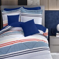 Set Edredon Con Fundas Decorativas Dalfiori Tirso King Size