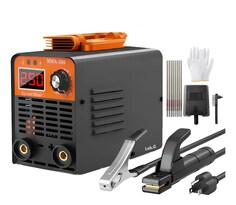 Maquina Soldadora Inverter Portatil 110v Negra Con Naranja