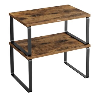 Foto 1 | Foto 1 | ''juego De 2 Organizadores De Cocina De Madera Apilables Multifuncionales Y Expandibles ámbar Marrón ''