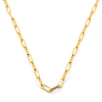 Cadena Clip 2.5 Por 6 Mm 55 Cm Oro Sólido 10k