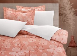 Set Edredon Con Fundas Decorativas Dalfiori Cindel Coral King Size