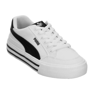 Foto 4 | Foto 4 | Tenis Puma Court Classic Vulc Color Blanco Casual Para Niño T22-25 Blanco