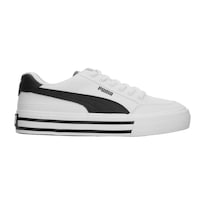 Tenis Puma Court Classic Vulc Color Blanco Casual Para Niño T22-25 Blanco