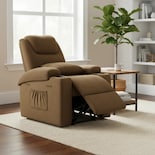 Sillón Reclinable Con Calentador Y Masajeador Color Chocolate