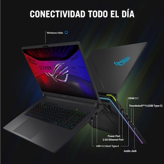 Foto 7 | Foto 7 | Laptop Asus Rog Strix G18 Rtx 5070 Intel Core Ultra 9 32 Gb 2tb Ssd 18'' Fhd 144hz + Copilot Negra
