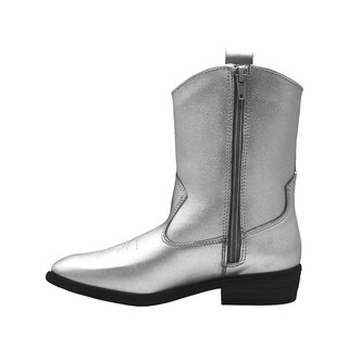 Foto 3 | Foto 3 | Botas Vaqueras Trendy Plateadas Tacon Bajo Caña Alta para Niña