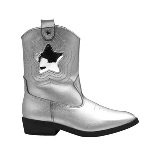 Foto 4 | Foto 4 | Botas Vaqueras Trendy Plateadas Tacon Bajo Caña Alta para Niña