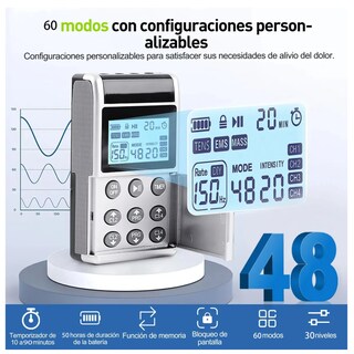 Foto 3 | Foto 3 | Masajeador Eléctrico Belug Recargable Estimulador Músculo 36 Modos Negro