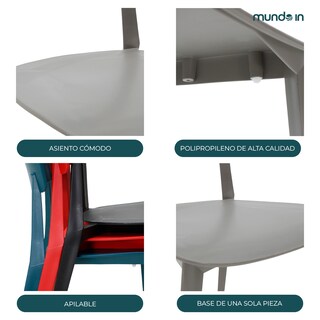 Foto 5 | Foto 5 | Comedor Para Exterior Con Mesa Lodi Blanca Y 4 Sillas Brianza Capuccino