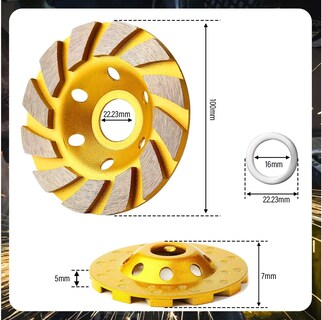 Foto 2 | Foto 2 | 8 Piezas Diamante Concreto Lab.g Molienda Rueda Plata Amarillo
