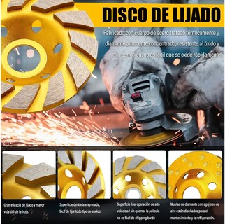 Foto 4 | Foto 4 | 8 Piezas Diamante Concreto Lab.g Molienda Rueda Plata Amarillo