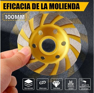 Foto 5 | Foto 5 | 8 Piezas Diamante Concreto Lab.g Molienda Rueda Plata Amarillo