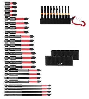 Foto 1 | Foto 1 | 34 Piezas De Brocas Lab.g Magnéticas De Alta Dureza Negro Rojo