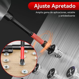 Foto 3 | Foto 3 | 34 Piezas De Brocas Lab.g Magnéticas De Alta Dureza Negro Rojo