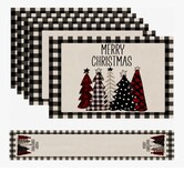 Camino de Mesa y Manteles Individuales Navideños 5 Piezas