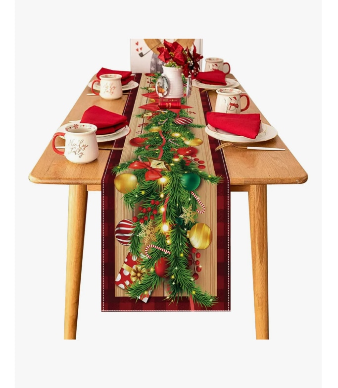 Camino De Mesa Navidad Decoracion Navideños De Mesa Amarillo